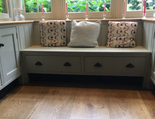 Bespoke seating area with storage in bay window